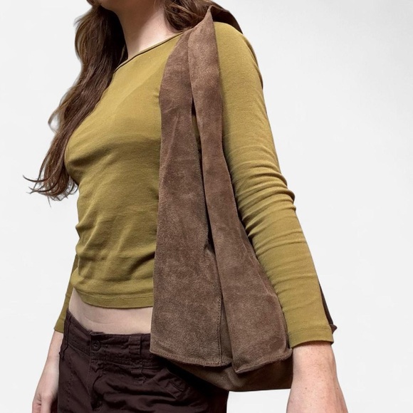 Sundance Italian leather suede slouchy hobo bag - Picture 5 of 8